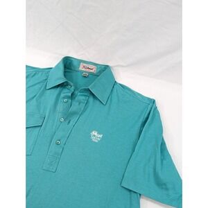 Titleist True Vintage Sea Green Golf Polo Shirt Large Surrey Hills Golf 3 Button